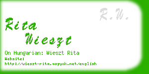 rita wieszt business card